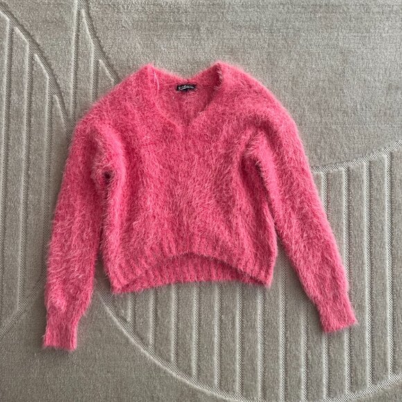 Freshman 1996 Cropped Pink Fuzzy Sweater in size S - Picture 1 of 4
